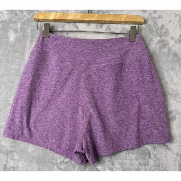 Outdoor Voices Shorts Womens Small Heathered Purple 3" Inseam High Waist Running - Picture 2 of 8